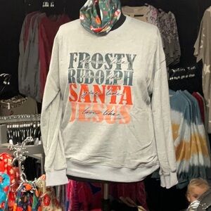 Graphic Holiday Sweatshirt - Gray